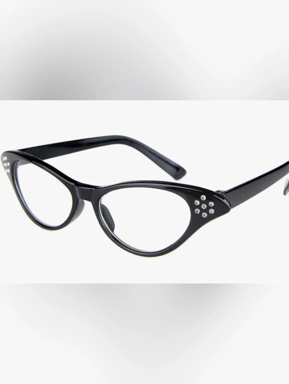 Women's Prop Glasses With Rhinestones Costume Acessories Pinup Teacher Librarian